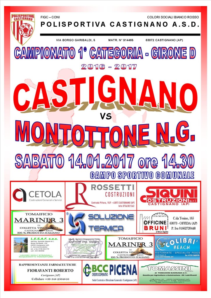 16 - CASTIGNANO - MONTOTTONE N.G.