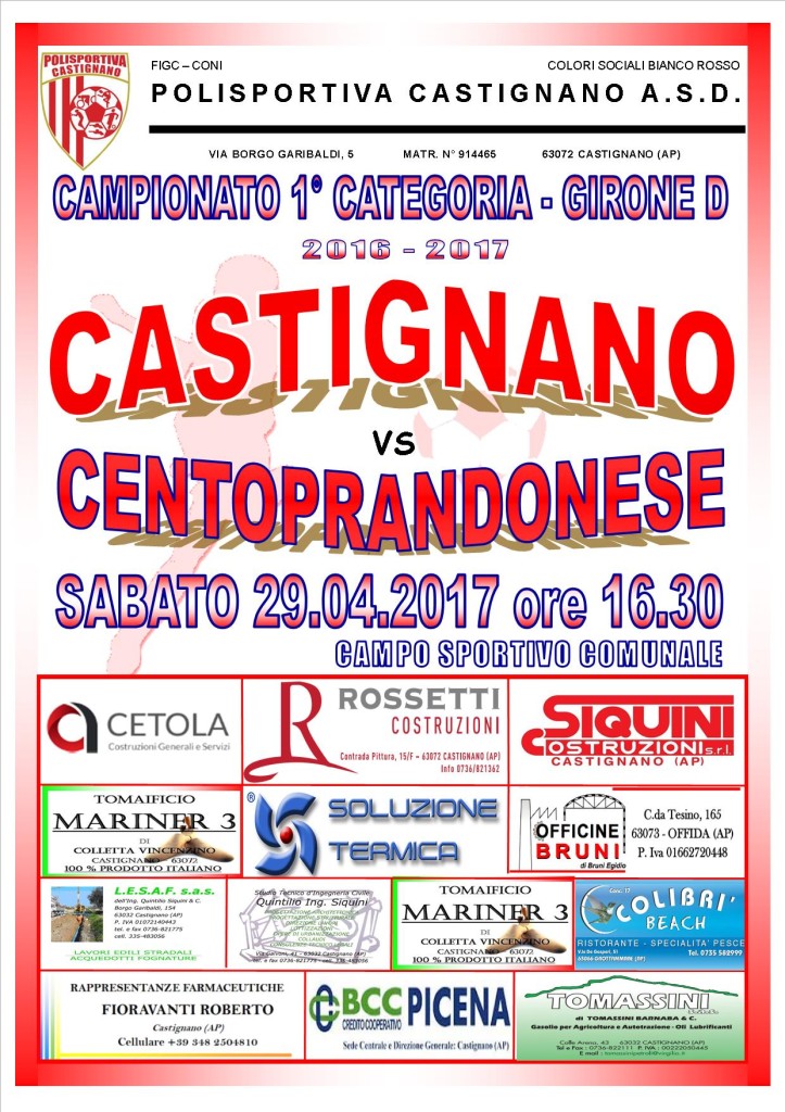 29 - CASTIGNANO - CENTOPRANDONESE