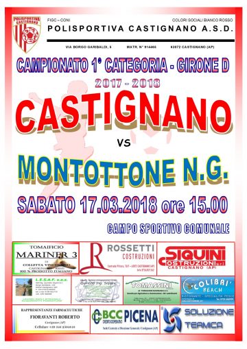 22° GIORNATA CASTIGNANO – MONTOTTONE N.G.